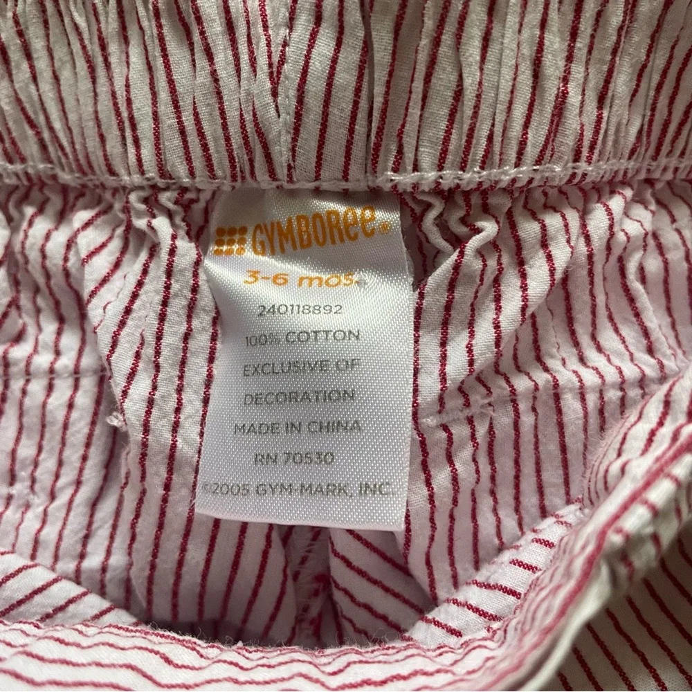 Gymboree Red Striped Sweet Cherries Shorts Size 3-6 months